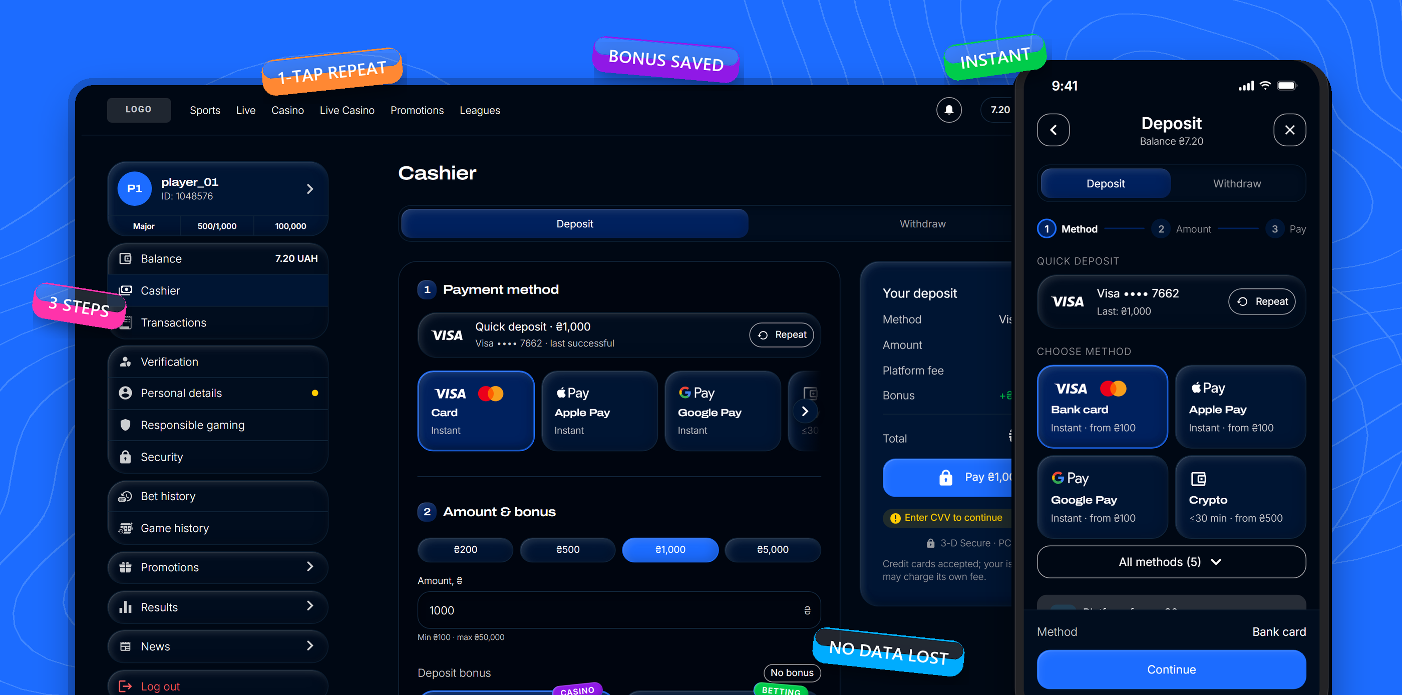 Redesigned deposit cashbox