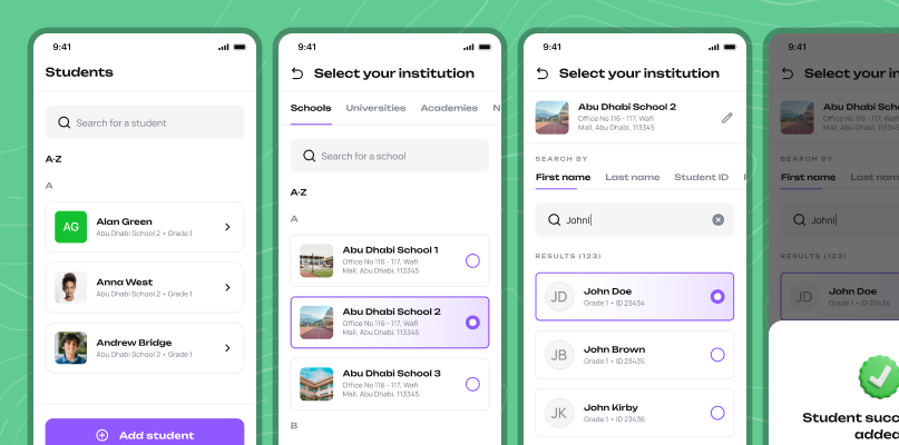 Student adding via API